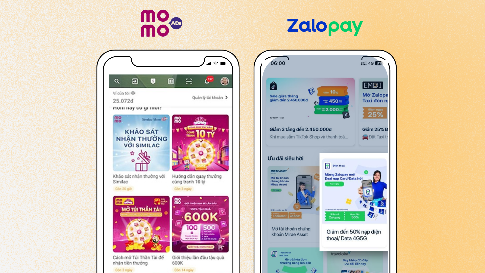 Gói combo quảng cáo banner trên các ví thanh toán điện tử: MoMo và Zalopay